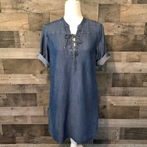 Philosophy Tie Front Tencel Dress